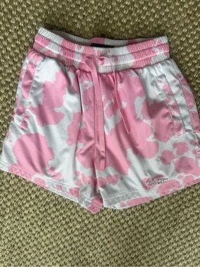 Kill Crew Pink & White Tie-Dye Women’s Athletic Shorts Small